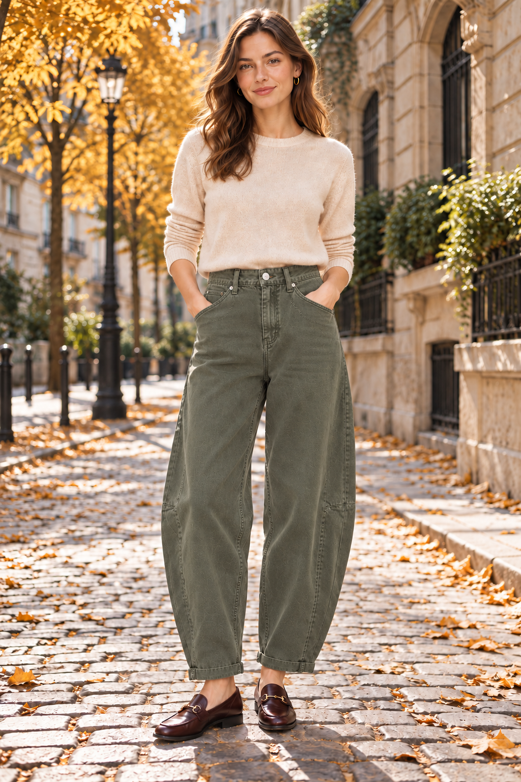 Jeans Ballon Verde Militare