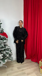 Pantalone a palazzo in paillettes