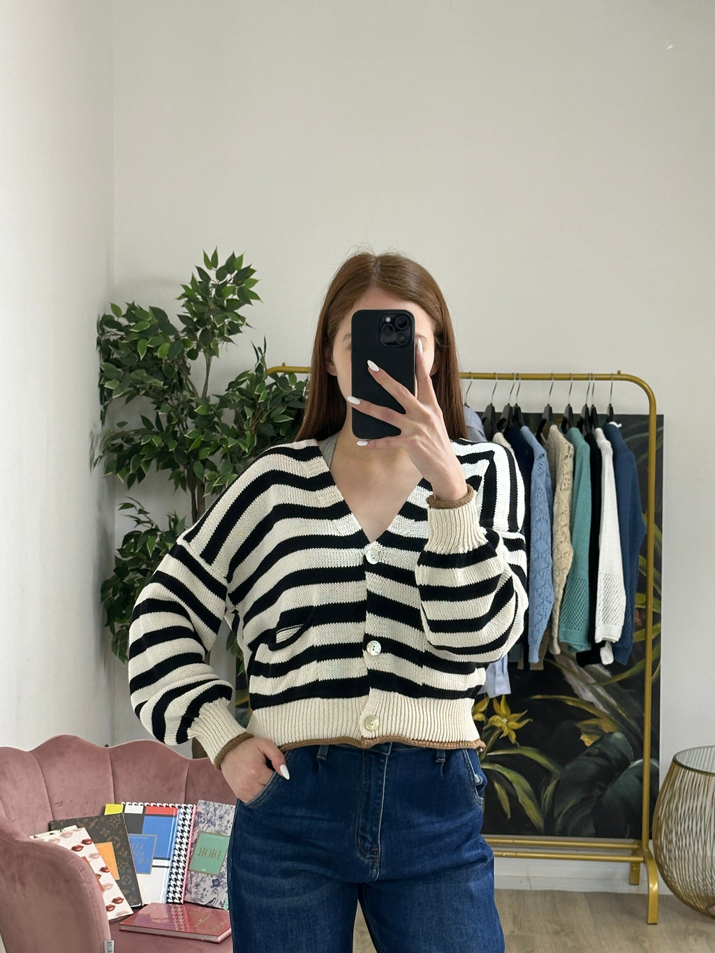Cardigan a Righe