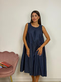 Abito Denim Smanicato Lungo