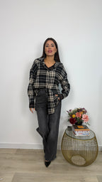 Jeans Grigio Scuro a Palazzo