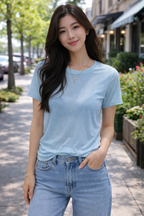 T-Shirt estiva misto di seta