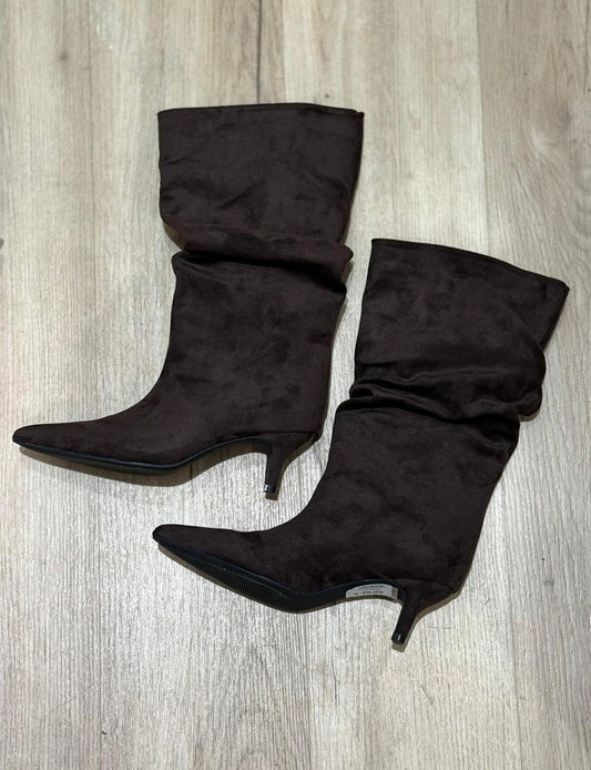 Stivali in Camoscio con Le Pieghe