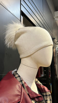 Cappello Misto Cashmere con PonPon