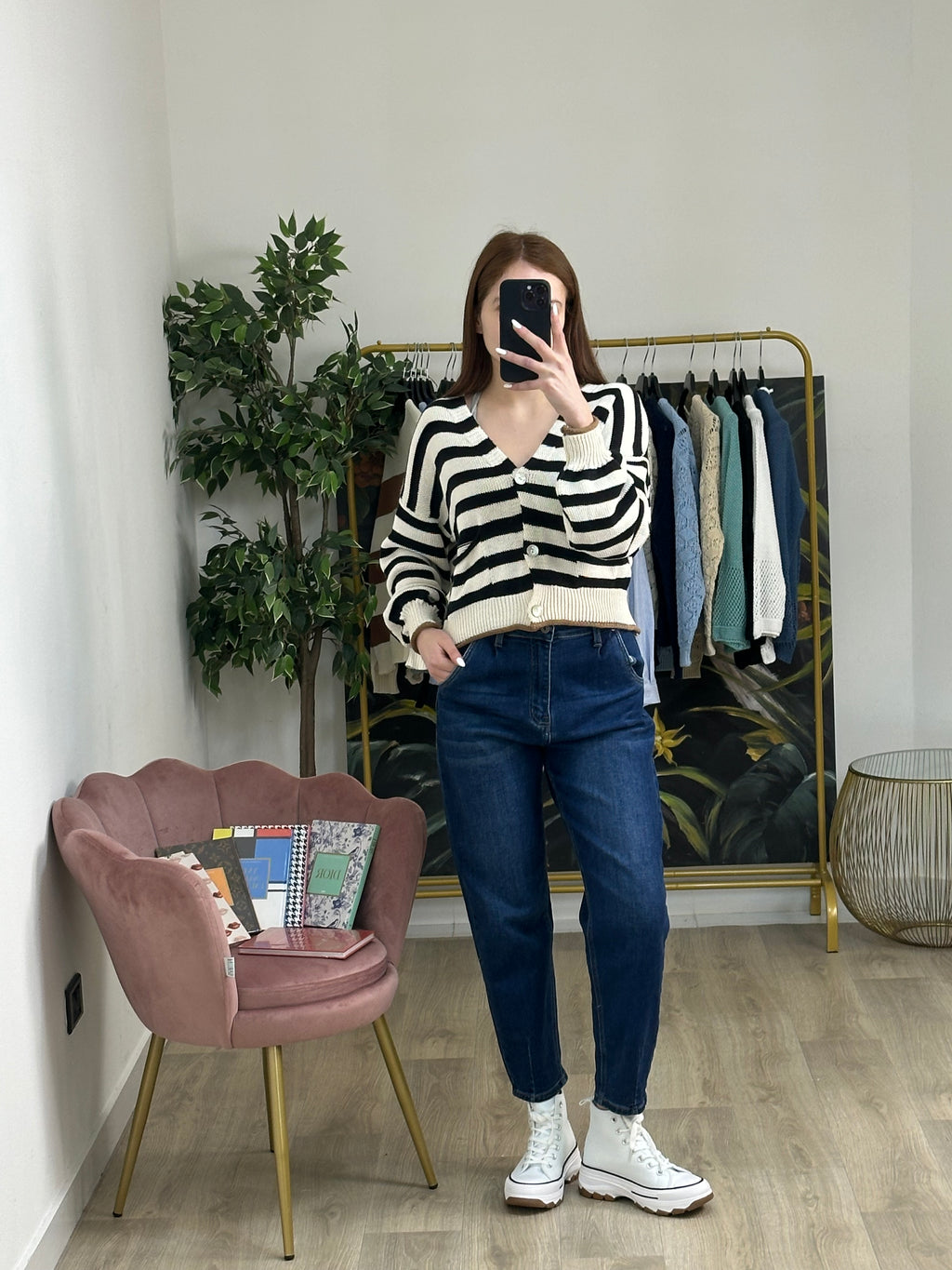 Cardigan a Righe
