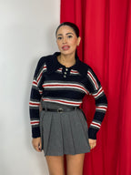 Maglia camicia a righe