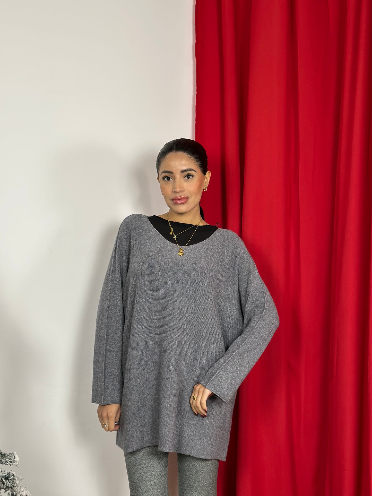 Girocollo Spalle Cadenti Over