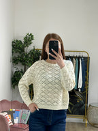 Maglioncino in Maglia Traforato in Cotone