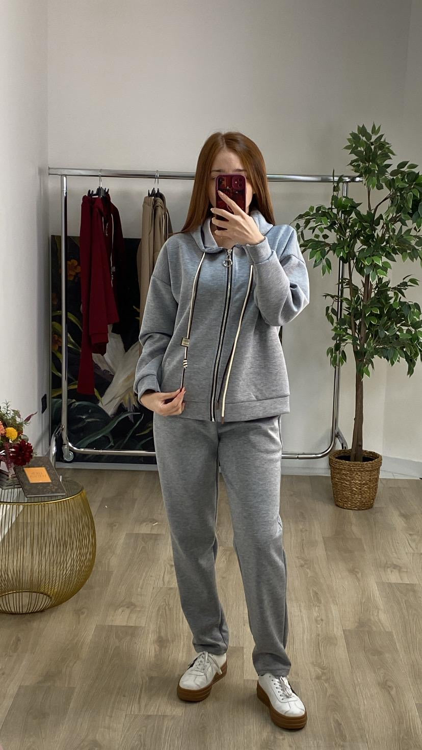 Completo felpa pantalone con doppio lacci