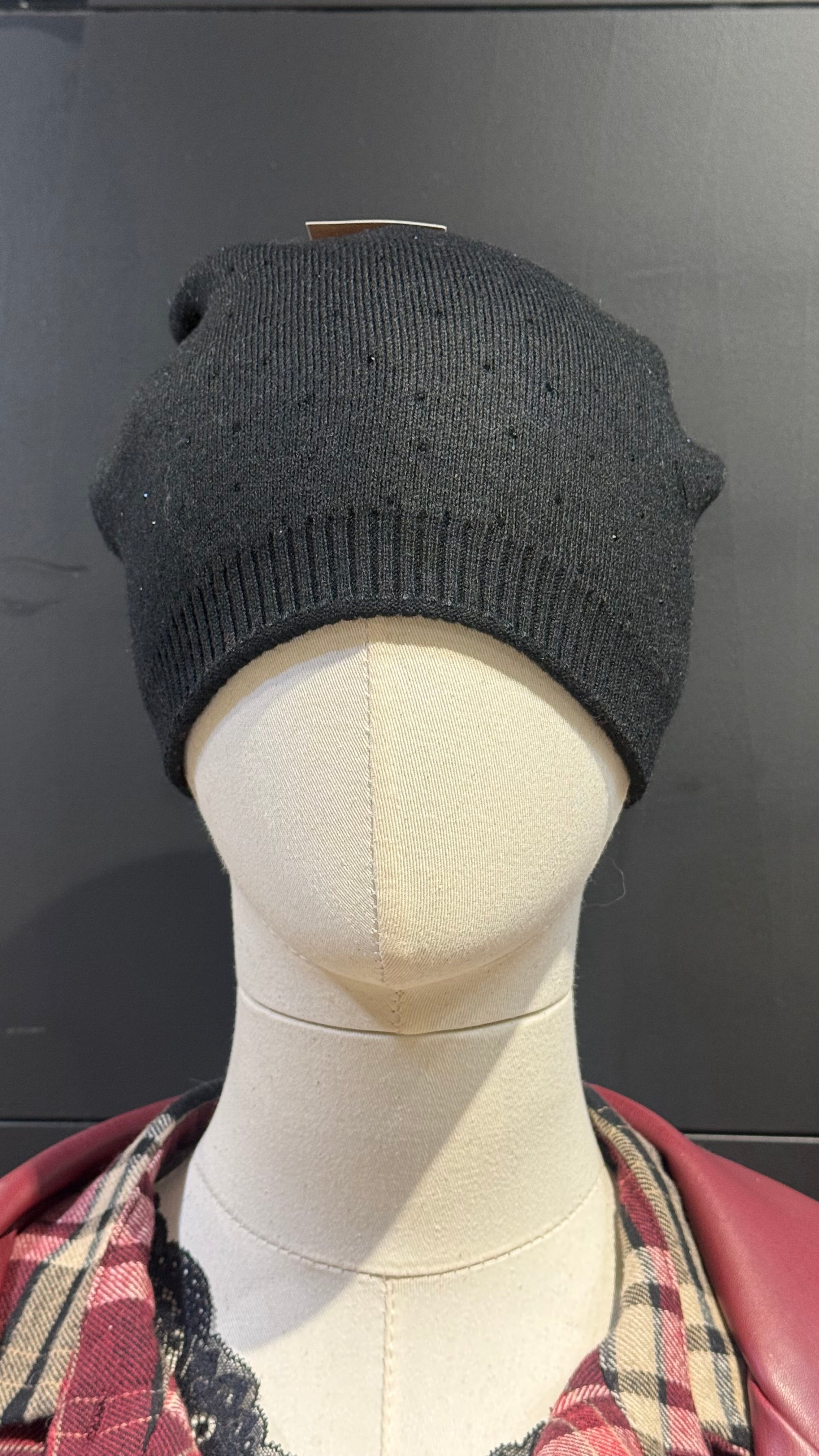 Cappello con Glitter Misto Cashmere