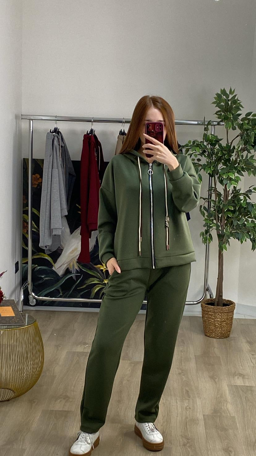 Completo felpa pantalone con doppio lacci