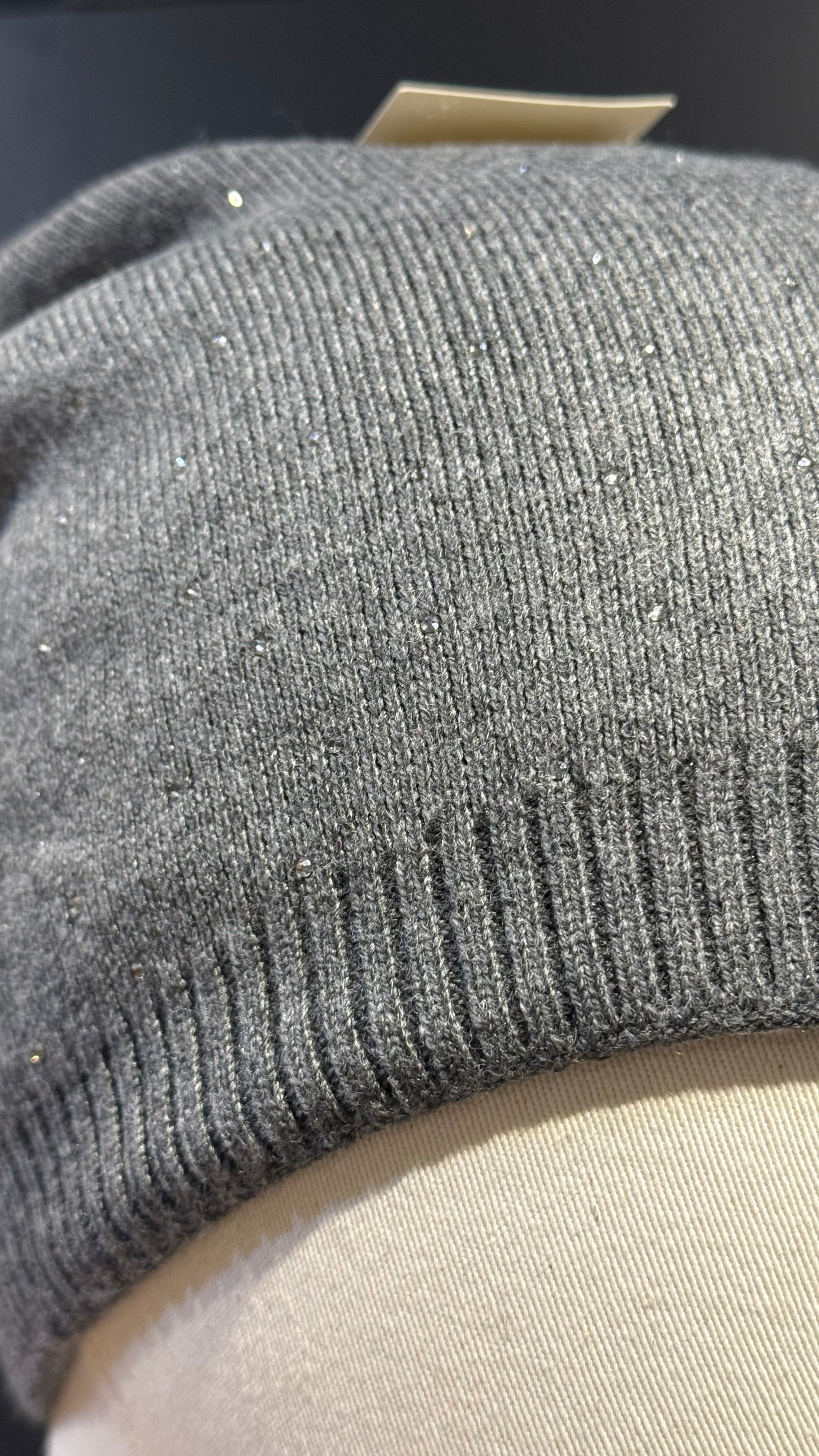 Cappello con Glitter Misto Cashmere