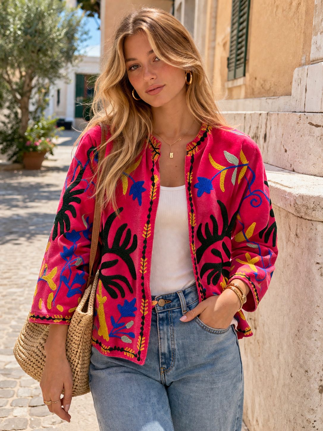 Giacca Etnica Ricamata