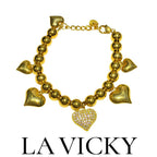 Braccialetto Big Heart Brillantinato