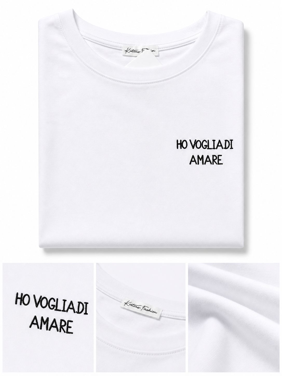 T-Shirt With Writes Ricamata