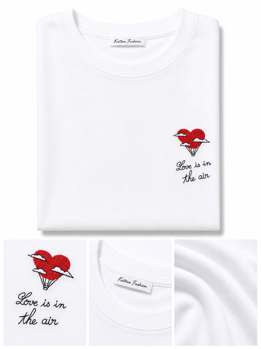 Maglietta Classic con le Scritte Ricamati