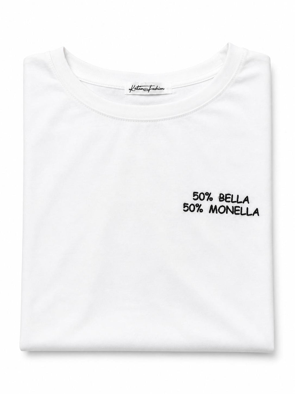 Maglietta Classic con le Scritte Ricamati