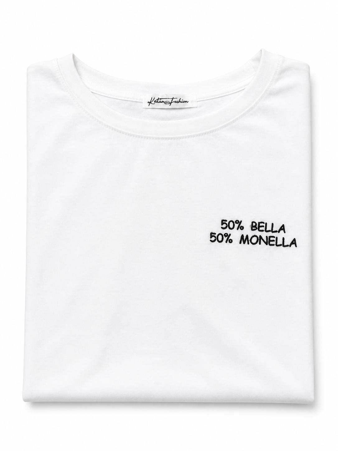 Maglietta Classic con le Scritte Ricamati