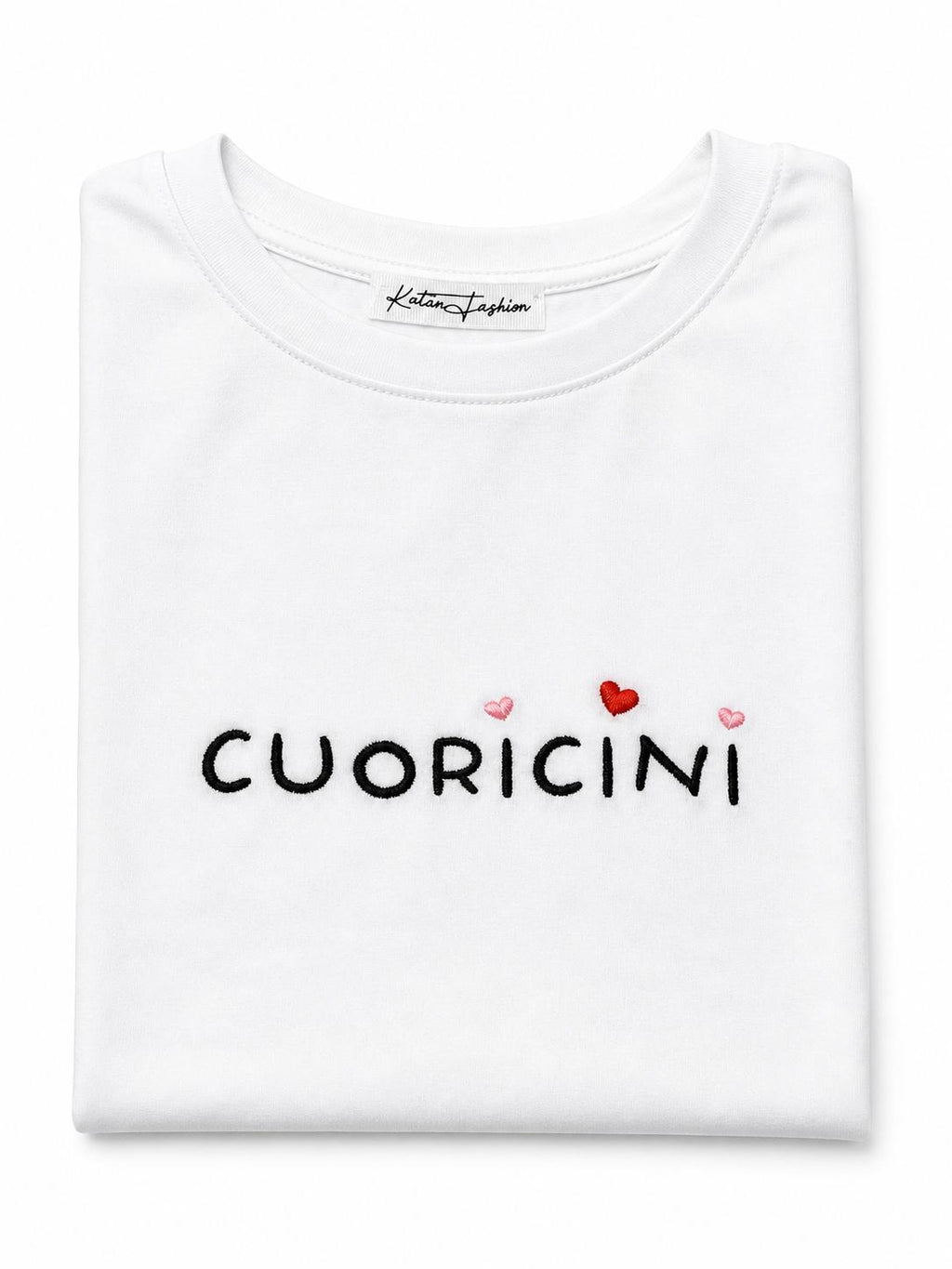 Maglietta Classic con le Scritte Ricamati