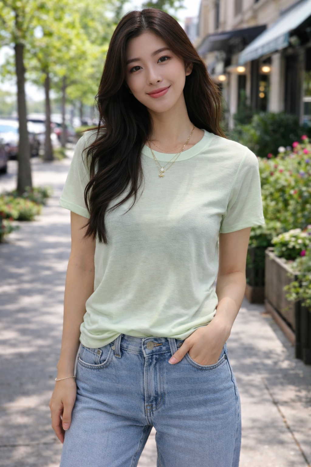 T-Shirt estiva misto di seta