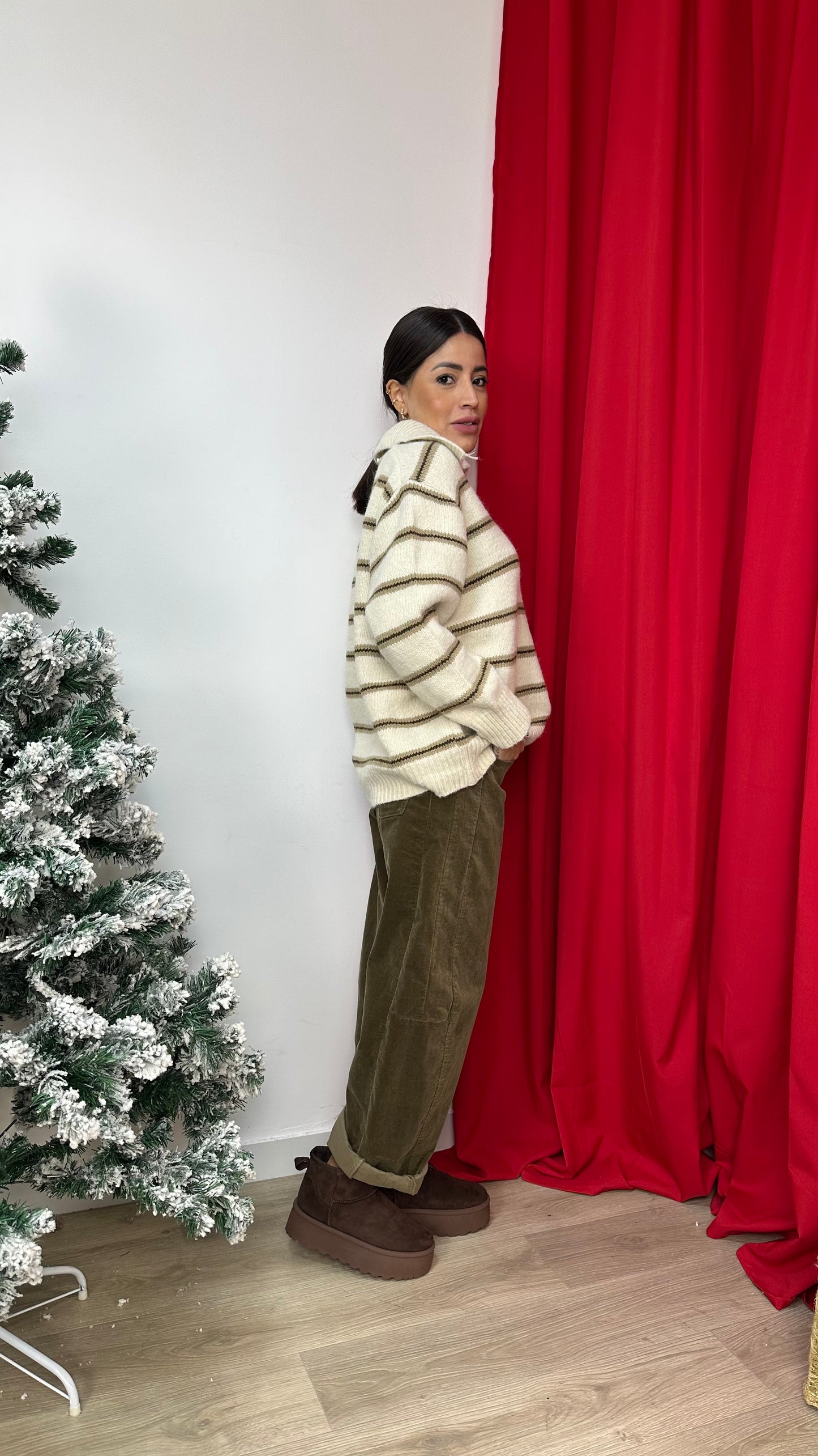 Maglione con Collo a Camicia