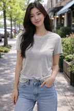 T-Shirt estiva misto di seta