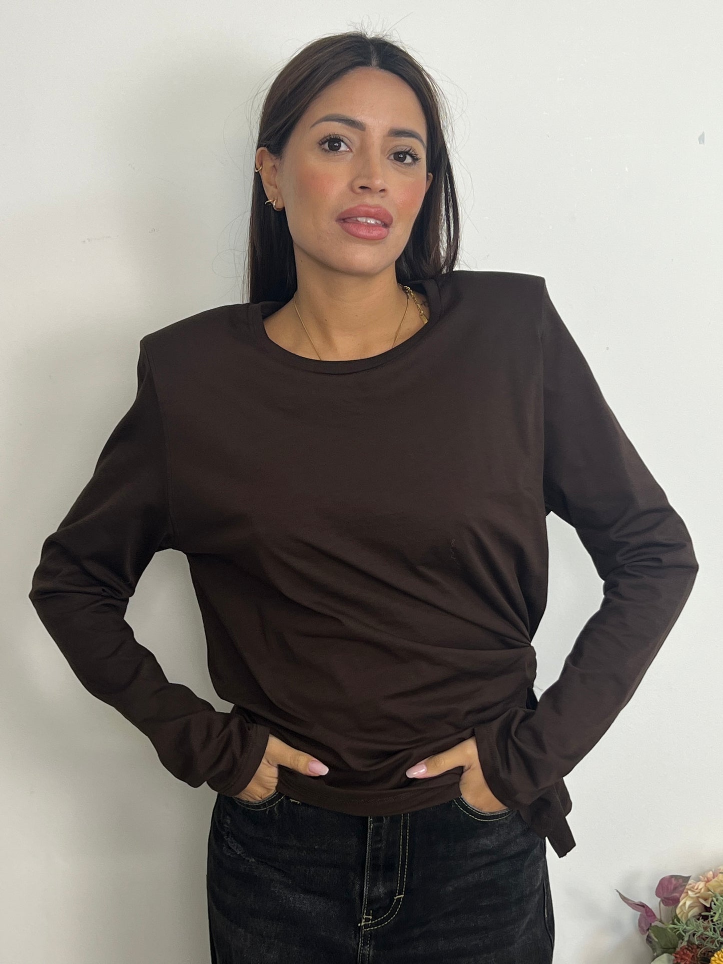 Maglia con Spalline con Lato Nodo Lumina