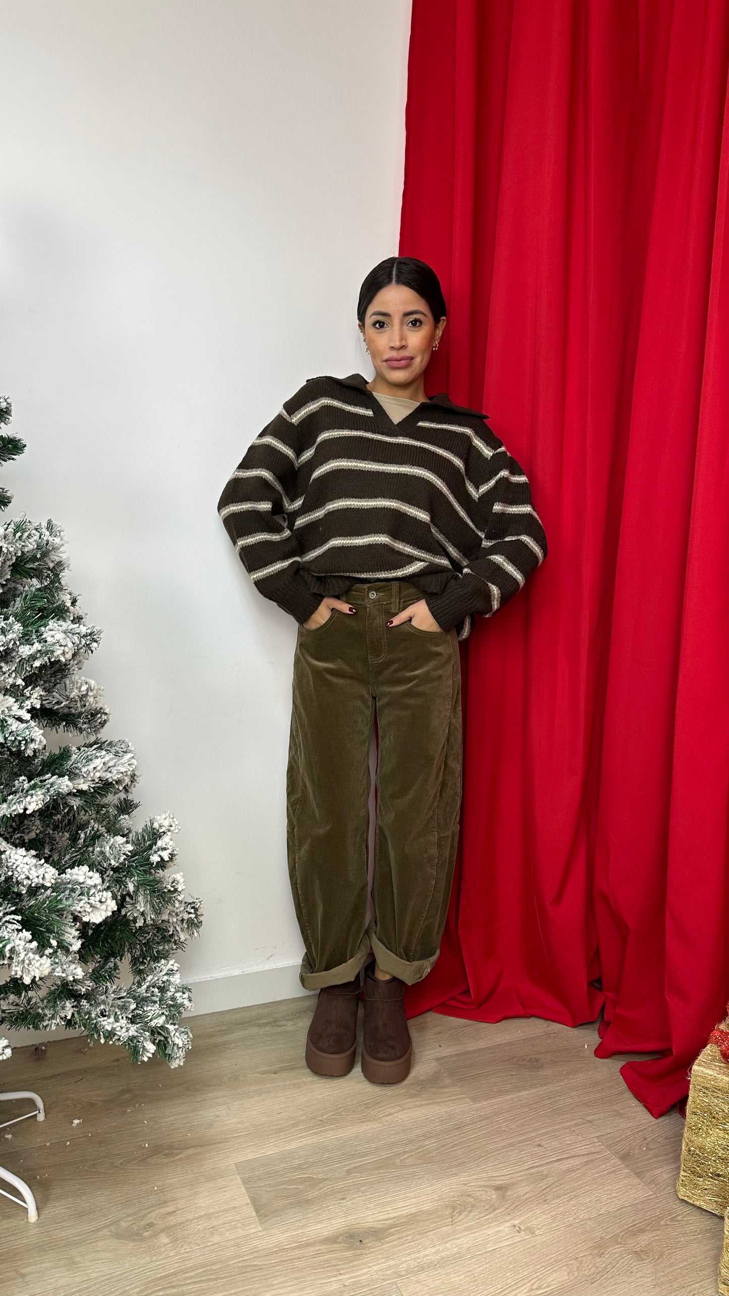 Maglione con Collo a Camicia