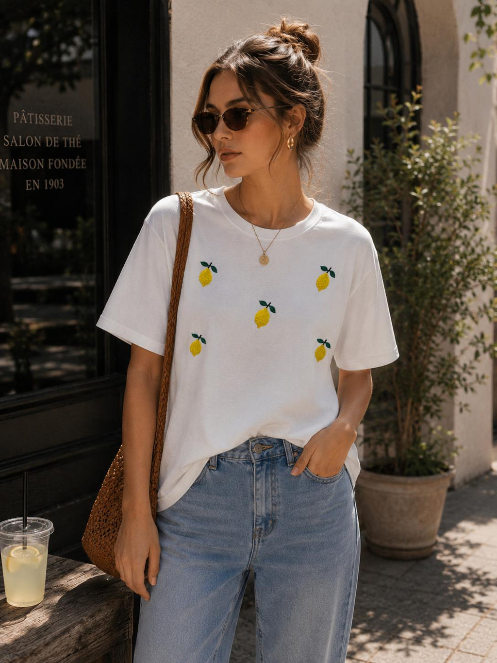 T-Shirt With Writes Ricamata