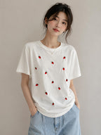 T-Shirt With Writes Ricamata