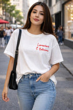 T-Shirt Over with Writes Ricamato 1.0