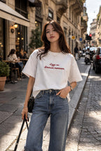 T-Shirt Over with Writes Ricamato 1.0
