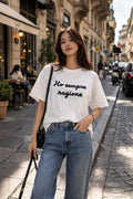 T-Shirt Over with Writes Ricamato 1.0