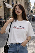 T-Shirt Over with Writes Ricamato 1.0