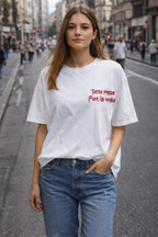 T-Shirt Over with Writes Ricamato 1.0