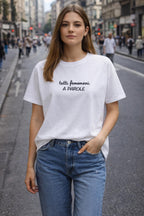 T-Shirt Over with Writes Ricamato 1.0