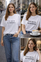 T-Shirt Over with Writes Ricamato 1.0