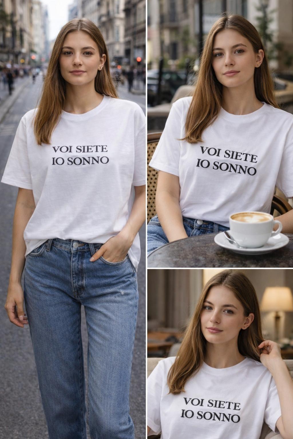 T-Shirt Over with Writes Ricamato 1.0