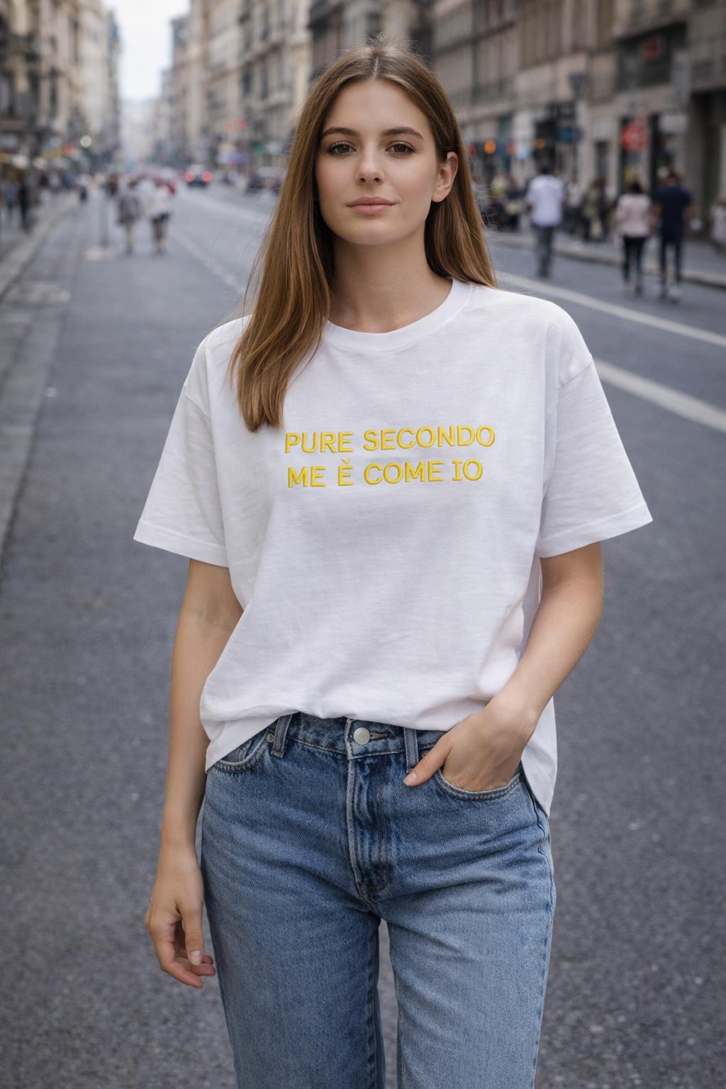 T-Shirt Over with Writes Ricamato 2.0