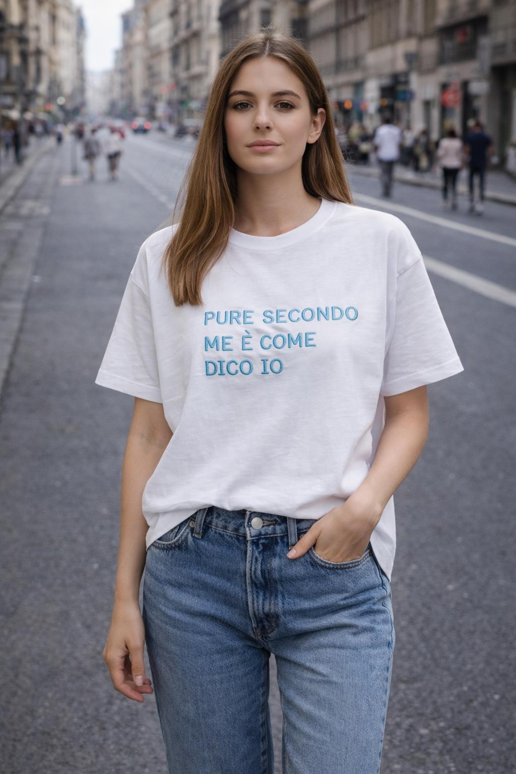 T-Shirt Over with Writes Ricamato 2.0