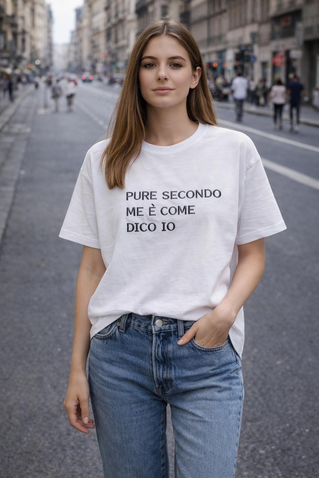 T-Shirt Over with Writes Ricamato 2.0