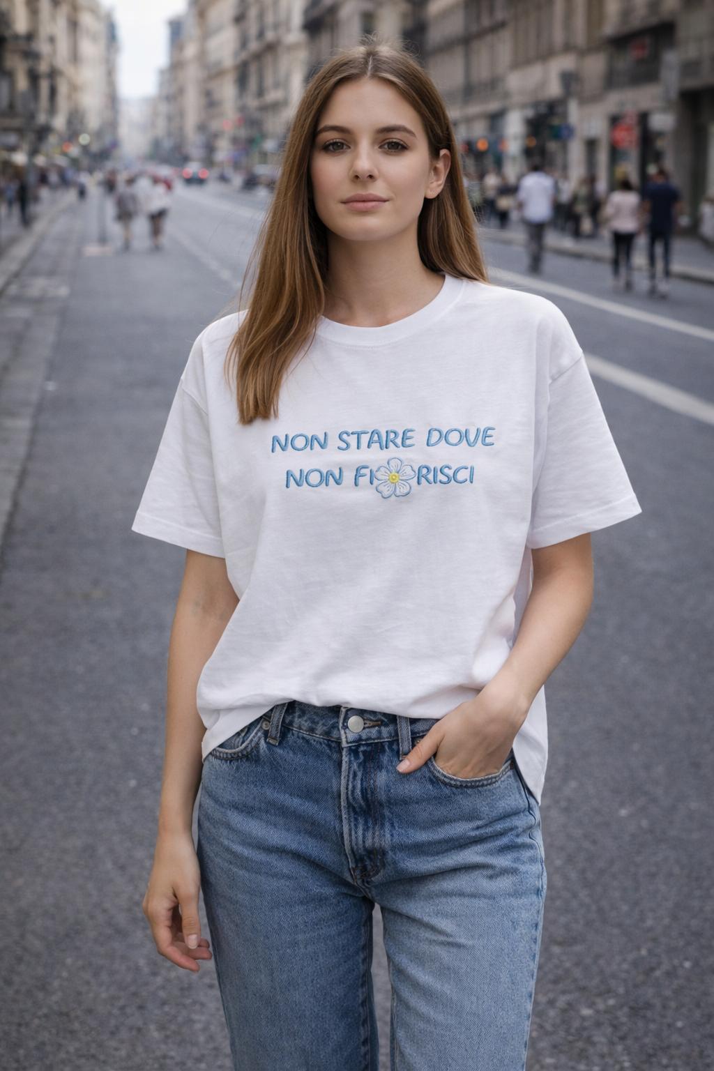 T-Shirt Over with Writes Ricamato 2.0