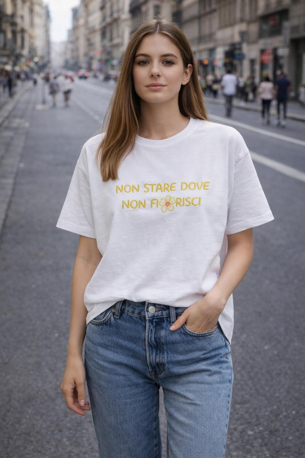 T-Shirt Over with Writes Ricamato 2.0