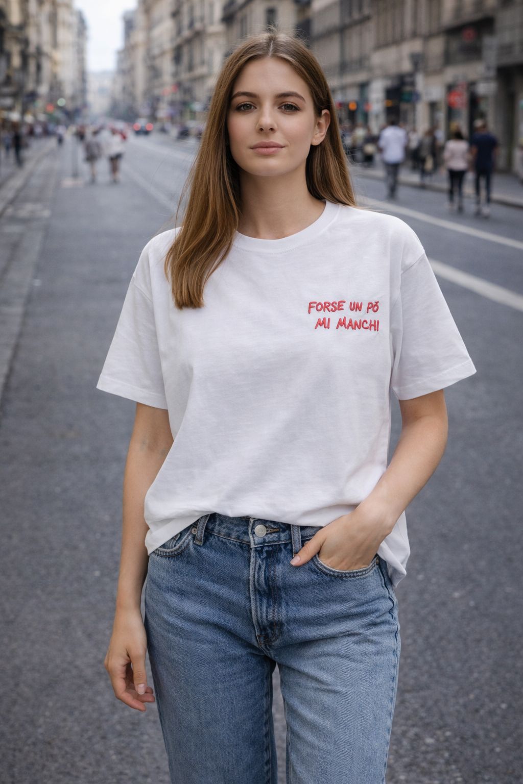 T-Shirt Over with Writes Ricamato 2.0