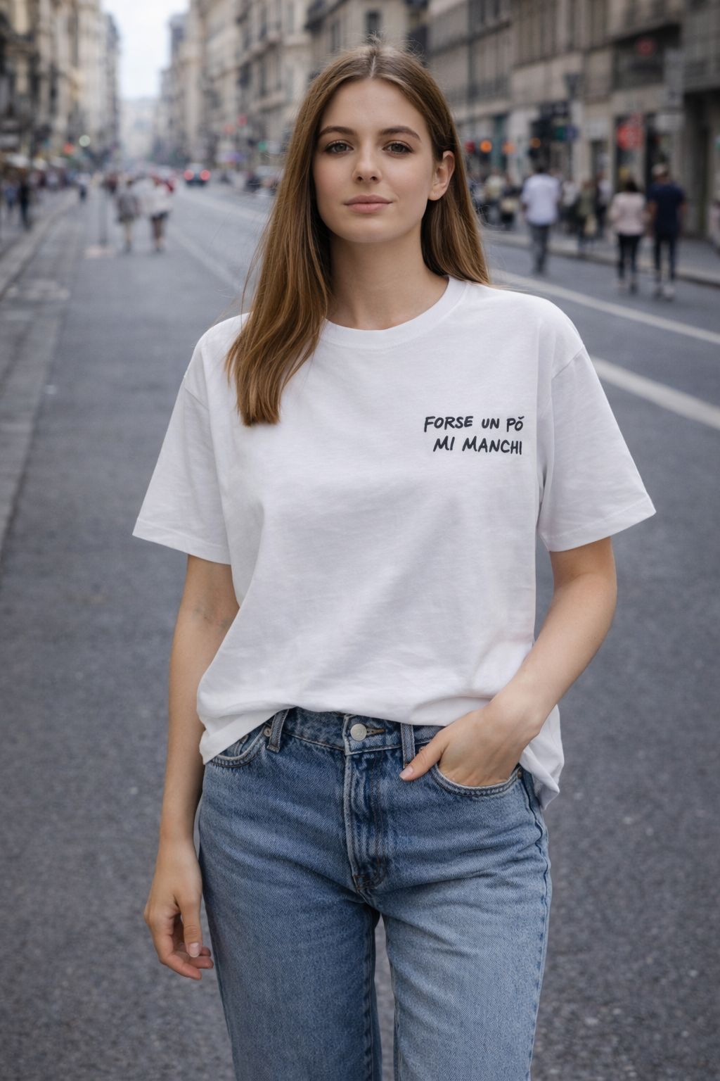 T-Shirt Over with Writes Ricamato 2.0