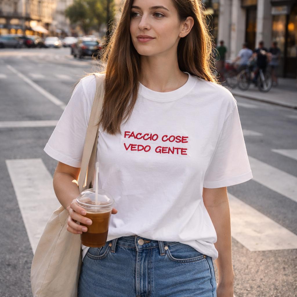 T-Shirt Over with Writes Ricamato 2.0