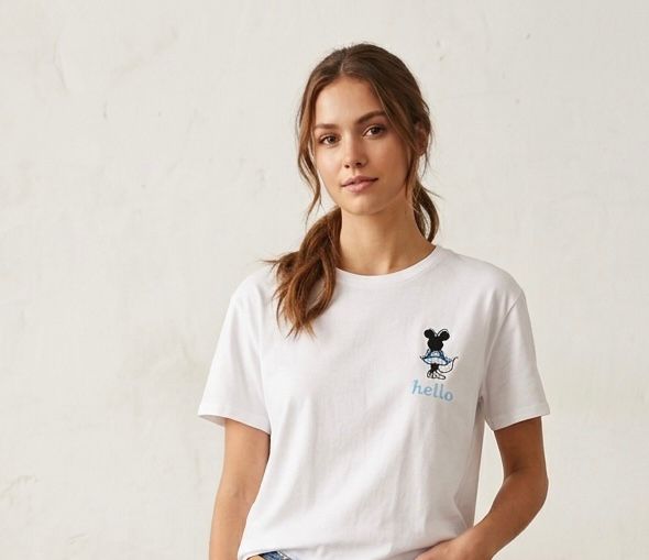 T-Shirt Over with Writes Ricamato