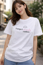 T-Shirt Over with Writes Ricamato