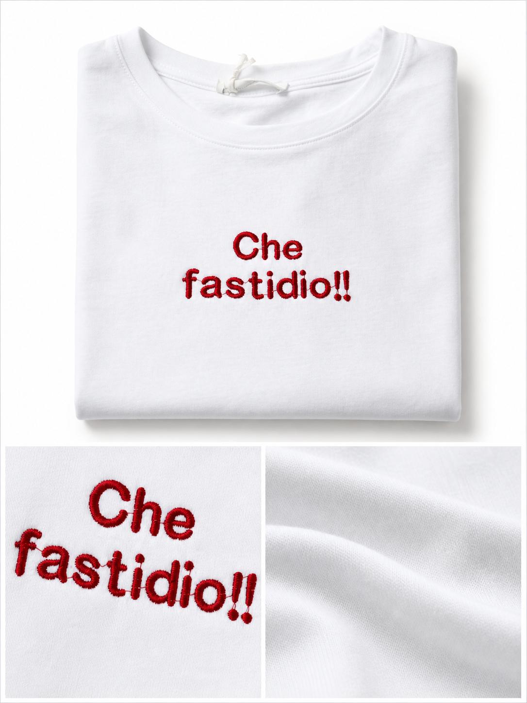 T-Shirt With Writes Ricamata 4.0