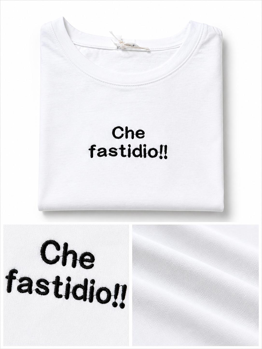 T-Shirt With Writes Ricamata 4.0